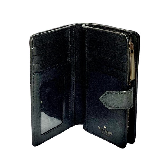 Kate Spade Glimmer Glitter Medium Compact Bifold Wallet - Picture 8 of 12